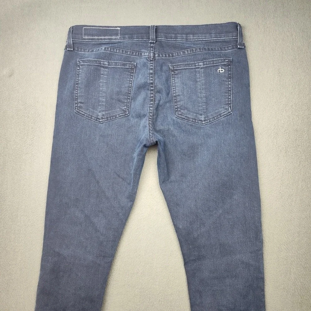 Rag Bone Jeans Womens 29 Blue Skinny Dark Wash Distressed‎ Denim Pants School